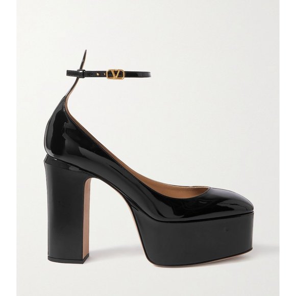 Valentino Garavani Tan-Go 120 patent-leather platform pumps - Picture 1 of 5